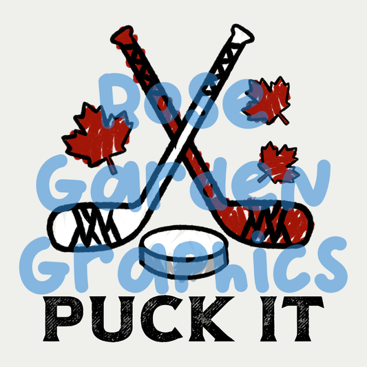 Hockey Crayon (Canadian) "Puck It" PNG