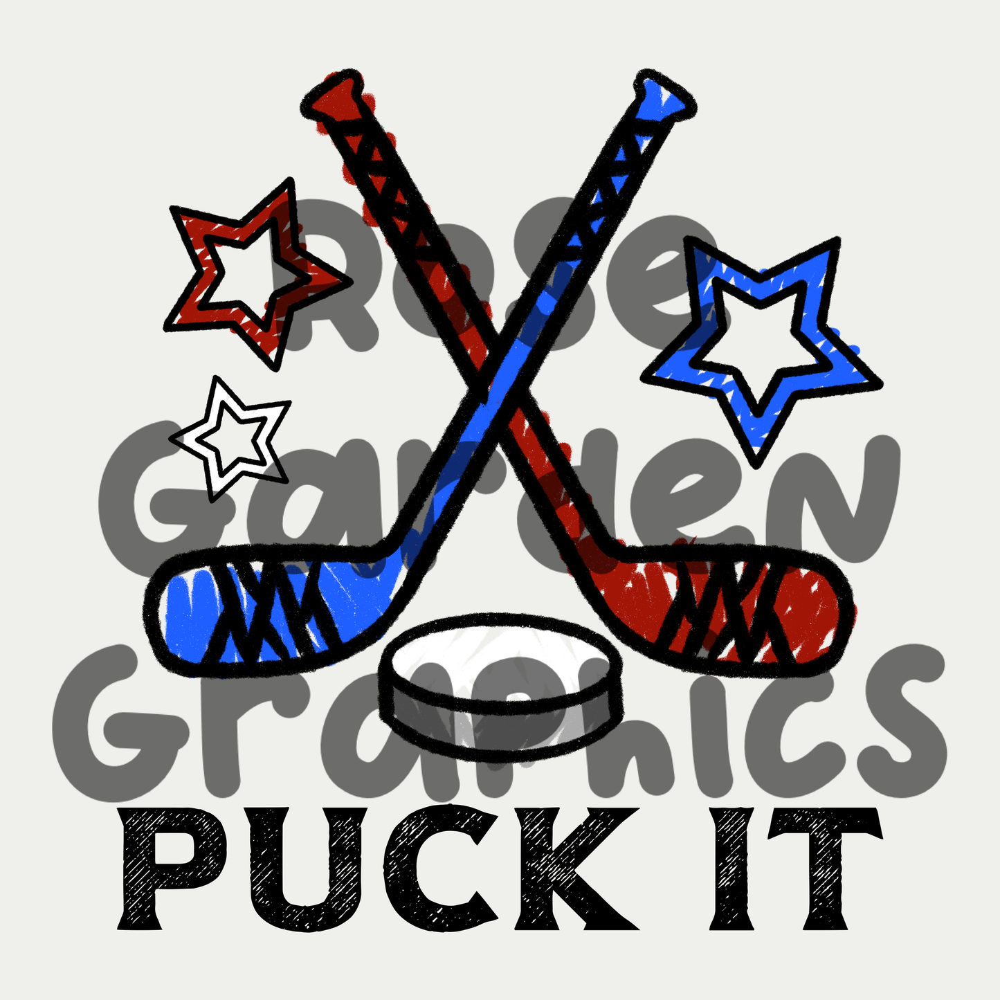 Crayón de hockey "Puck It" PNG