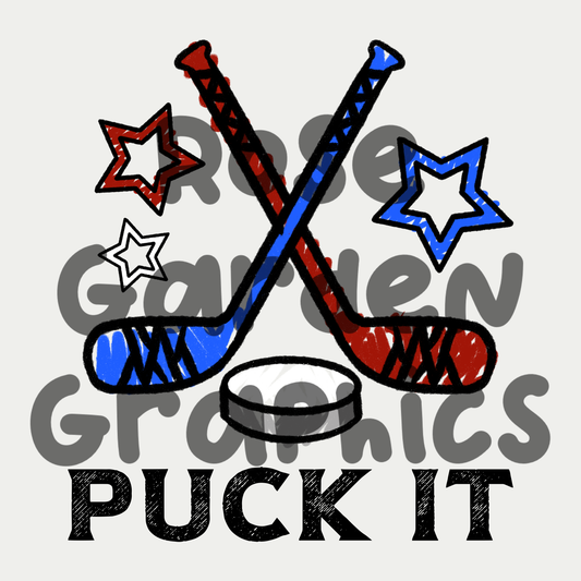 Hockey Crayon "Puck It" PNG