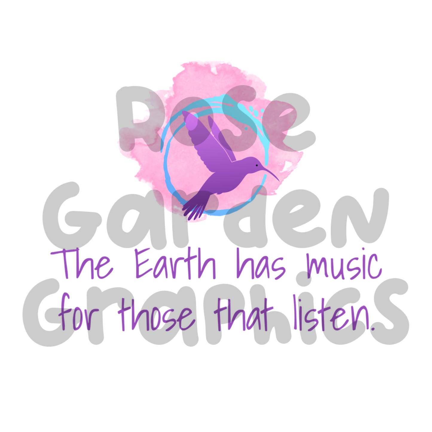 Hummingbird's Song "The Earth Has Music For Those That Listen” PNG