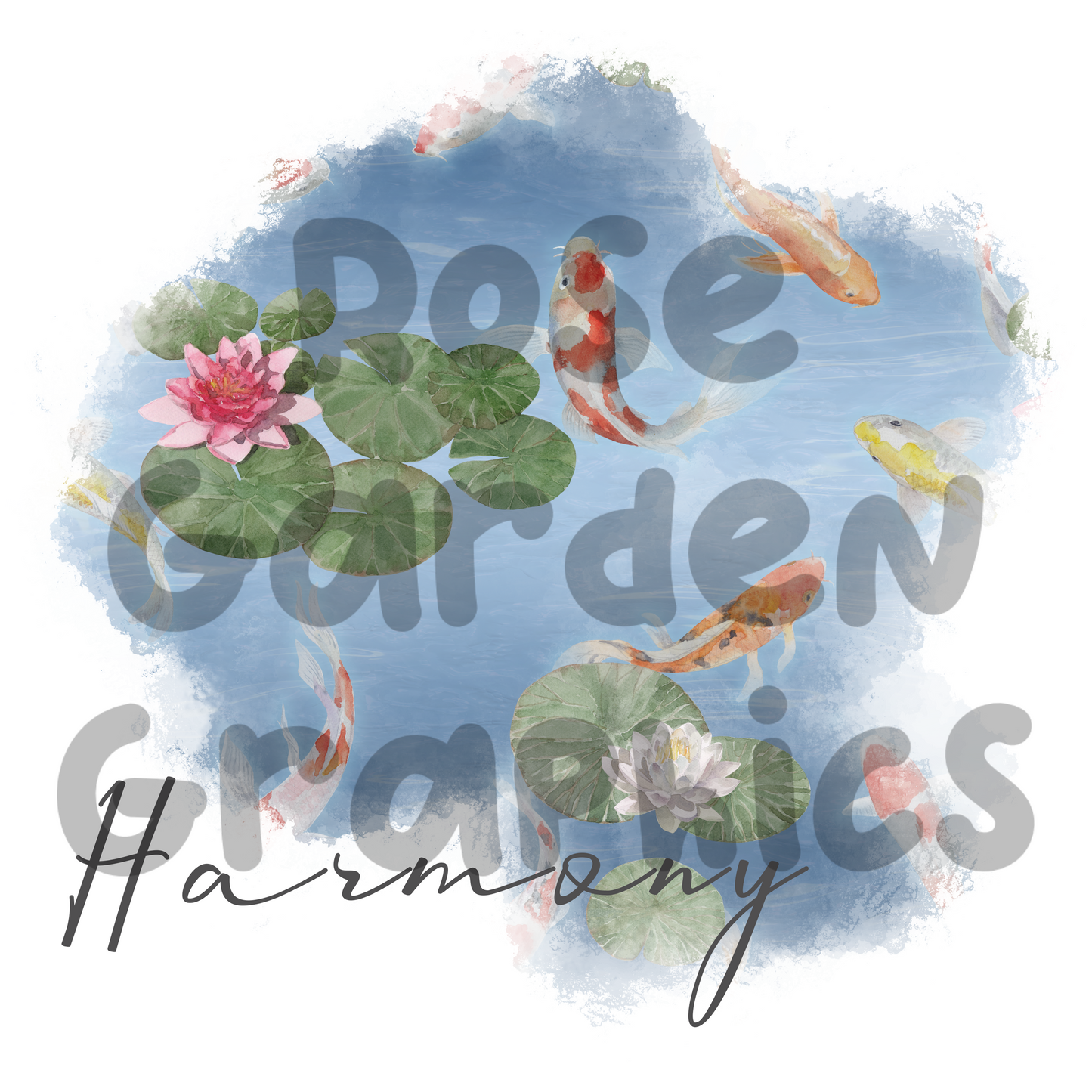 Pez Koi Acuarela "Armonía" PNG