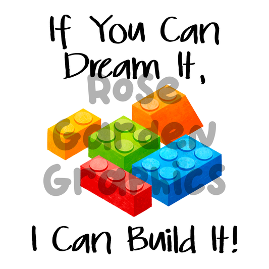 Blocks Falling "If You Can Dream It, I Can Build It!" PNG