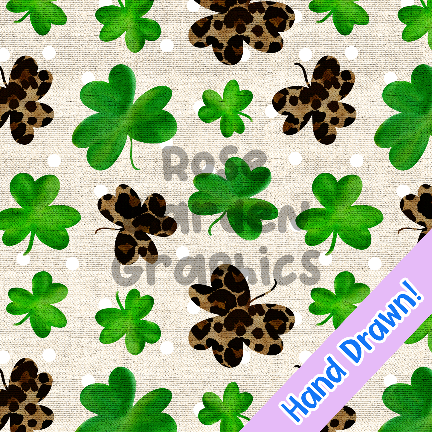 Tréboles De Lino 2 Imágenes Sin Costuras