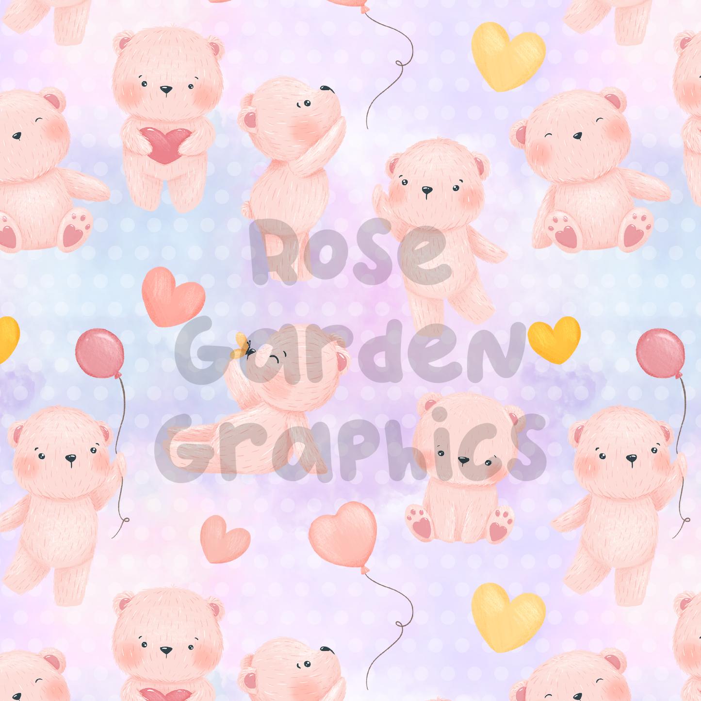 Imagen perfecta de osos de amor (rosa)