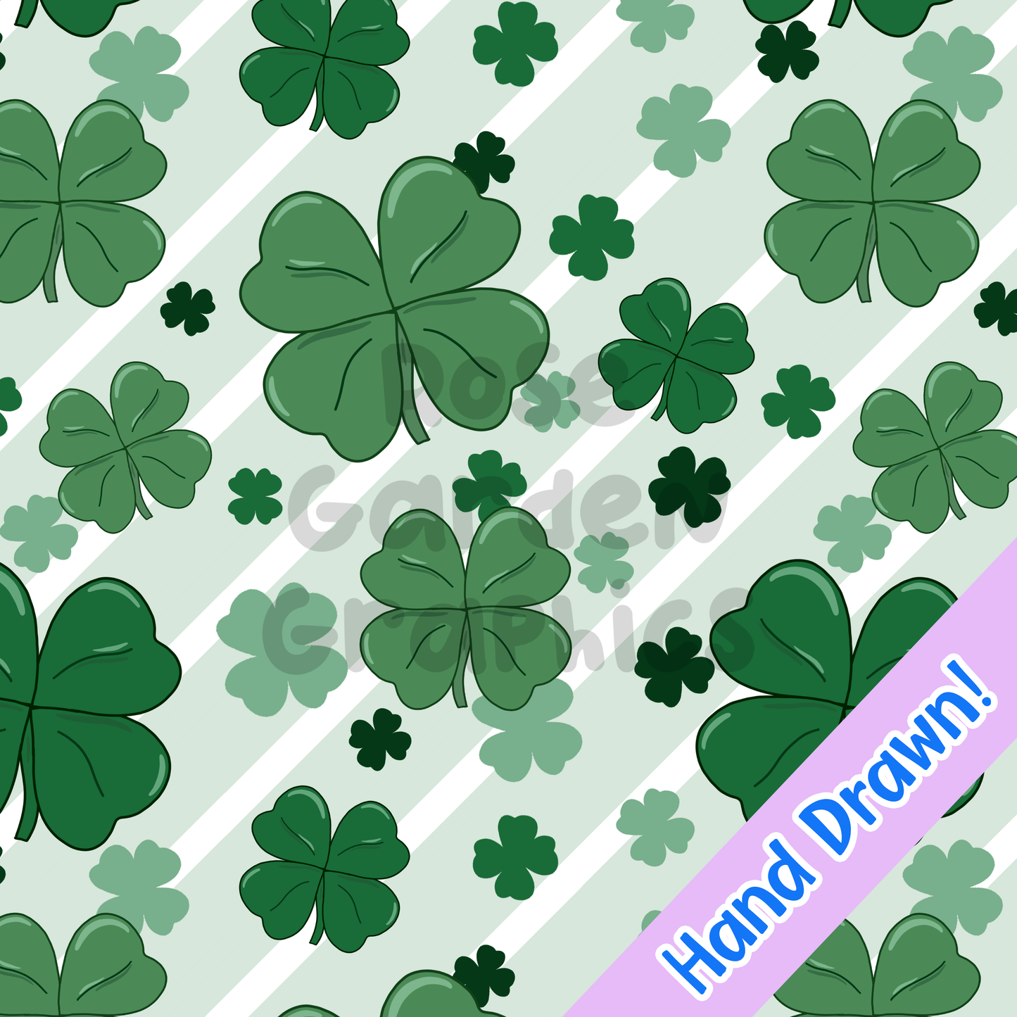 Imagen perfecta de tréboles de la suerte (verde)