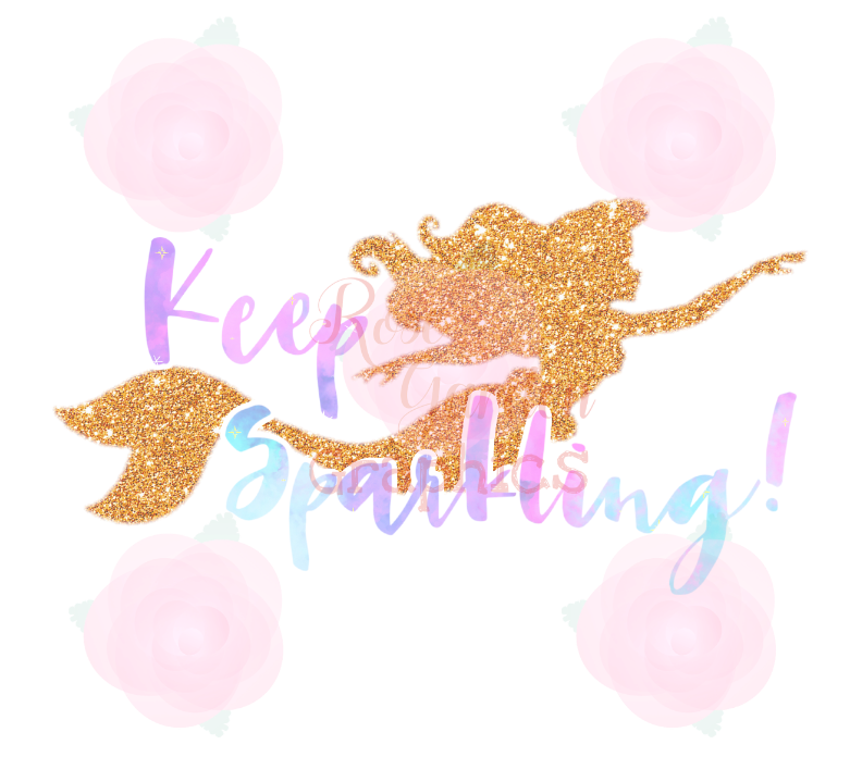 Escamas de sirena con brillo pastel "Keep Sparkling" PNG