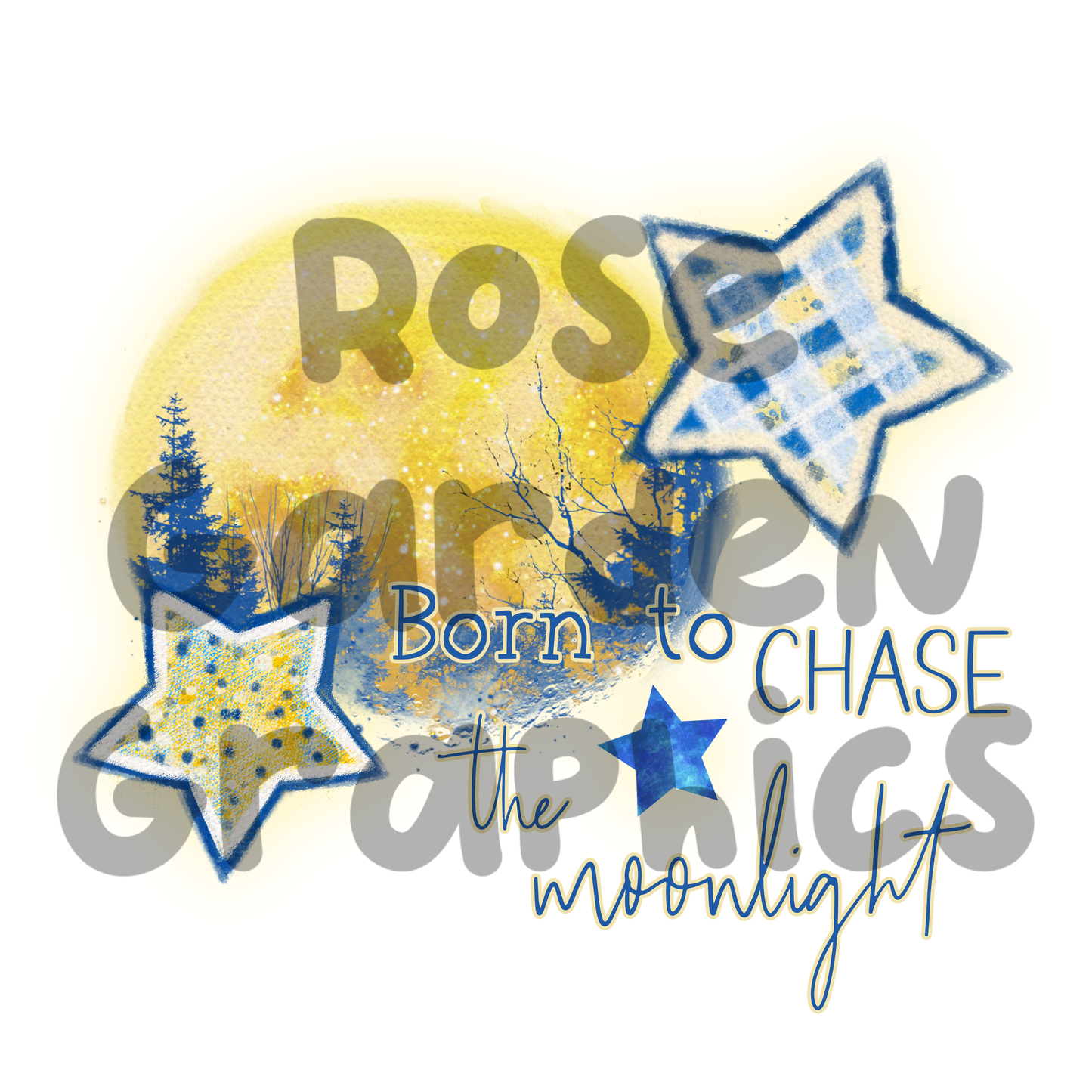 Luz de luna "Nacido para perseguir la luz de la luna" PNG