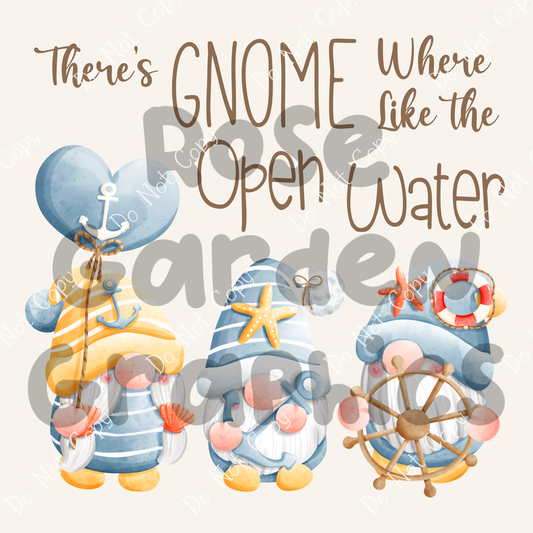 Nautical Gnomes "There's Gnome Where Like the Open Water" PNG