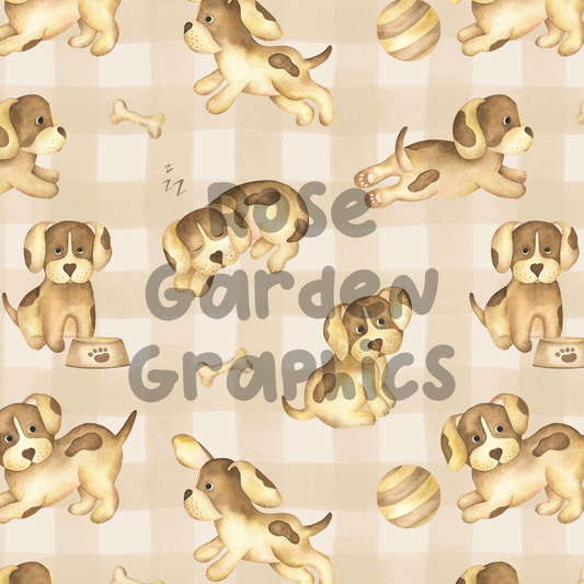 Neutral Pups Seamless Image