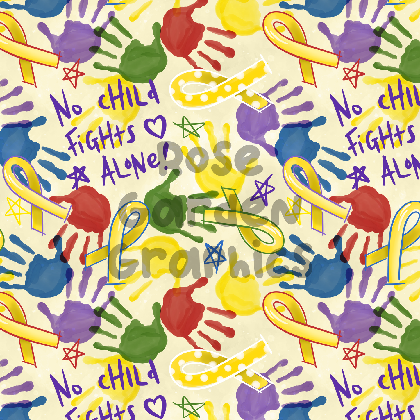 Imagen transparente de concientización sobre el cáncer infantil "Ningún niño lucha solo"