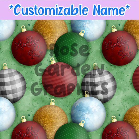 Ornaments Custom Name Seamless File ($5 per name file)