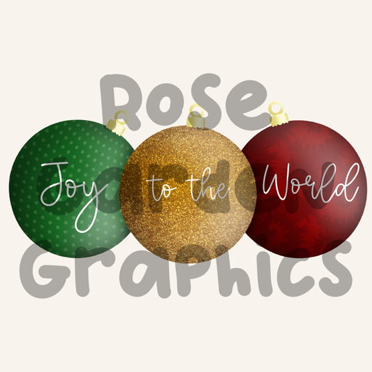Ornaments "Joy to the World" PNG