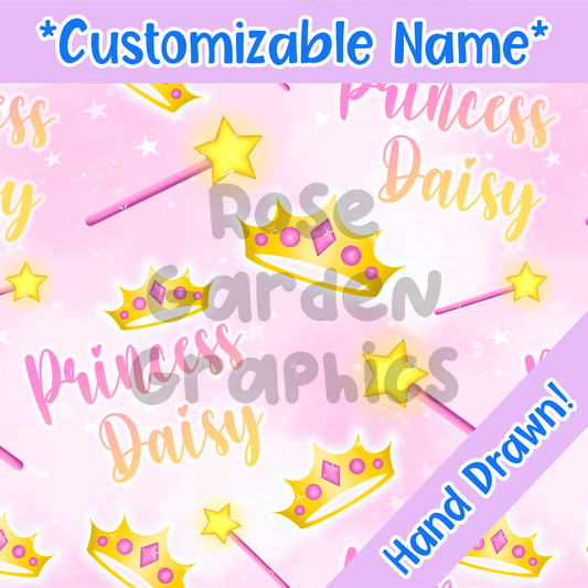 Princess Custom Name Seamless File ($5 per name file)