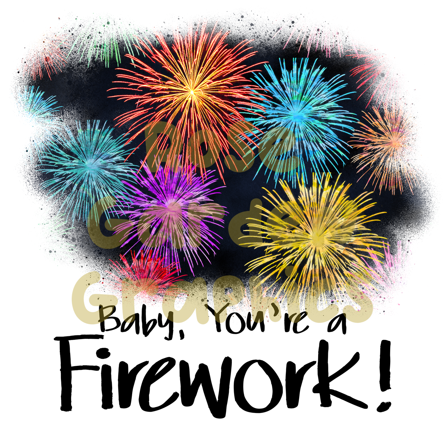 Paquete PNG de Rainbow Fireworks 2