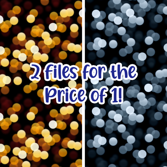 Realistic Bokeh Lights White and Yellow 2 Seamless Images Bundle
