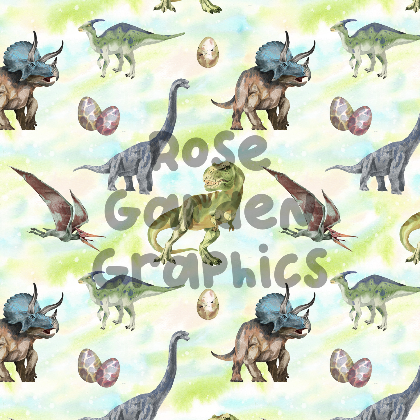 Realistic Dinos Seamless Image