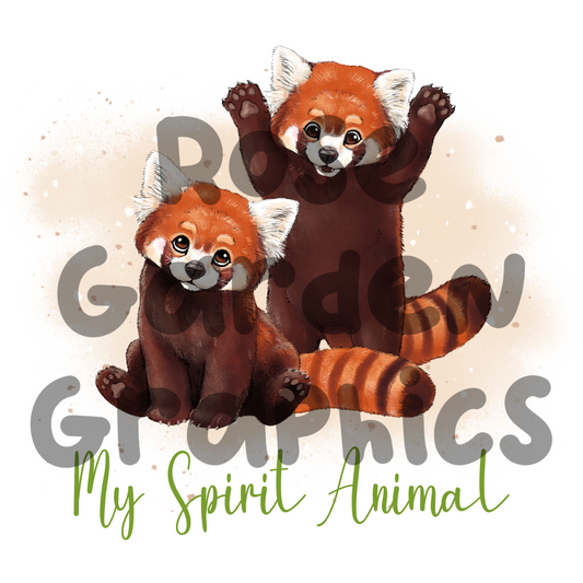 Red Pandas "My Spirit Animal" PNG
