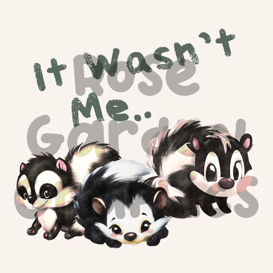 Skunks Cute "It Wasn't Me" PNG