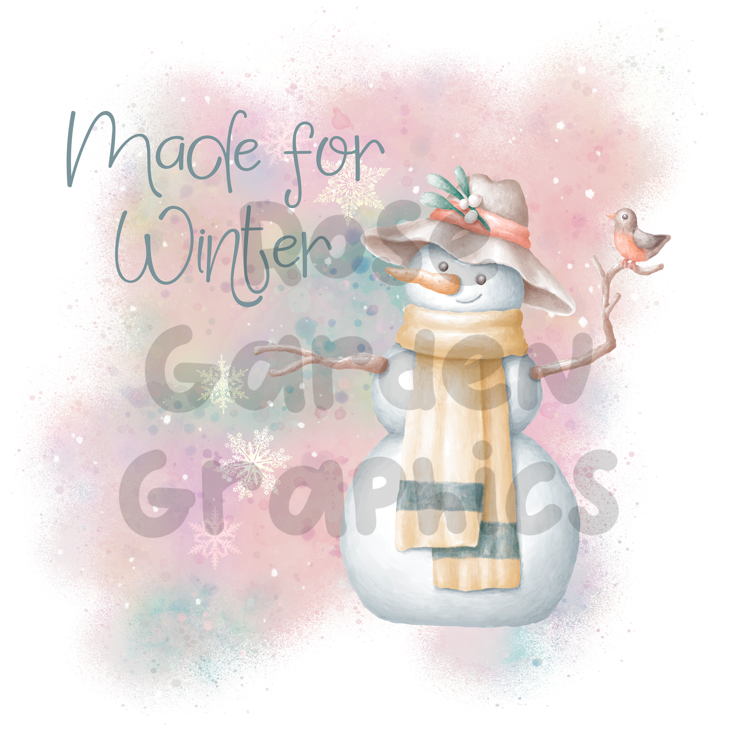 Muñecos de nieve al atardecer "Hechos para el invierno" PNG