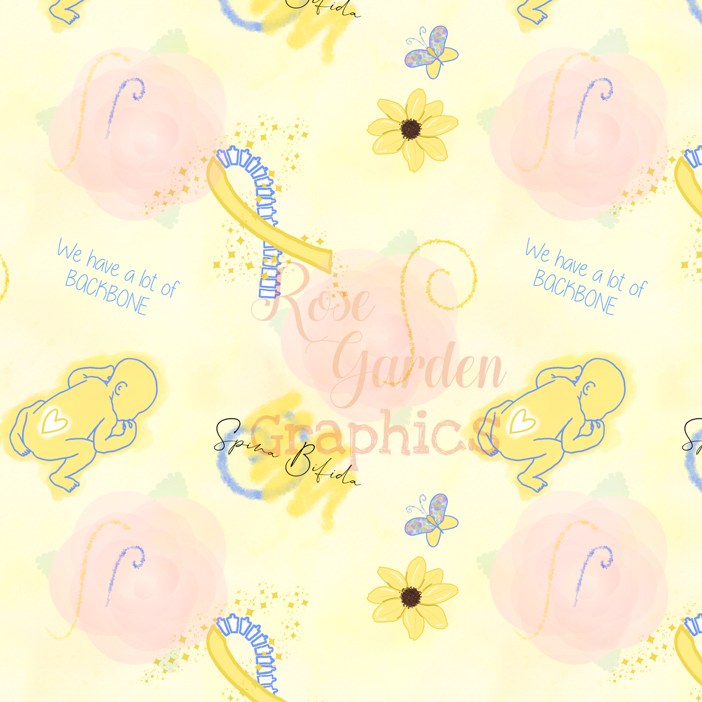 Imagen transparente de concientización sobre la espina bífida (para bebés/niños)