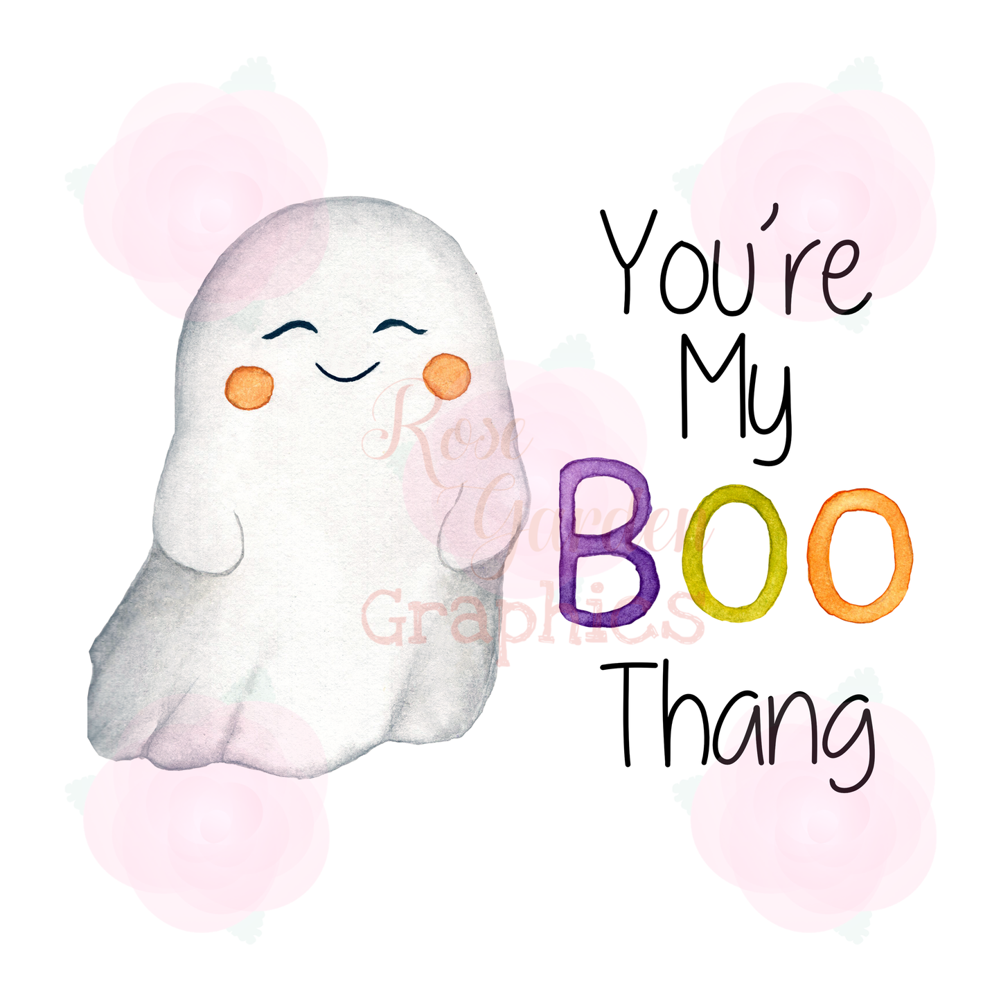 Espeluznante acuarela Halloween "Eres mi Boo Thang" PNG