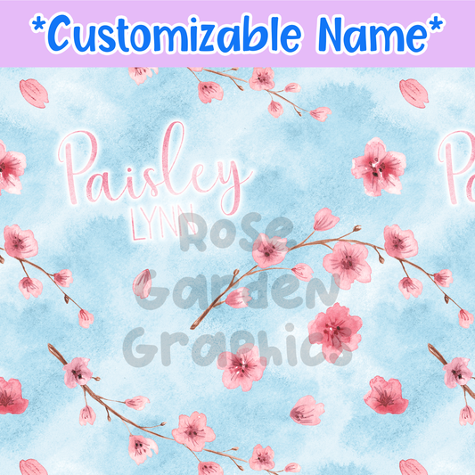 Spring Blossoms Custom Name Seamless File ($5 per name file)