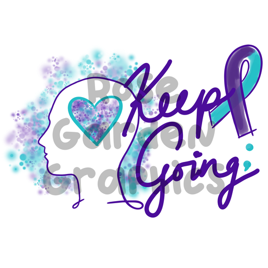 Suicide and Mental Health Awareness "Keep Going" PNG