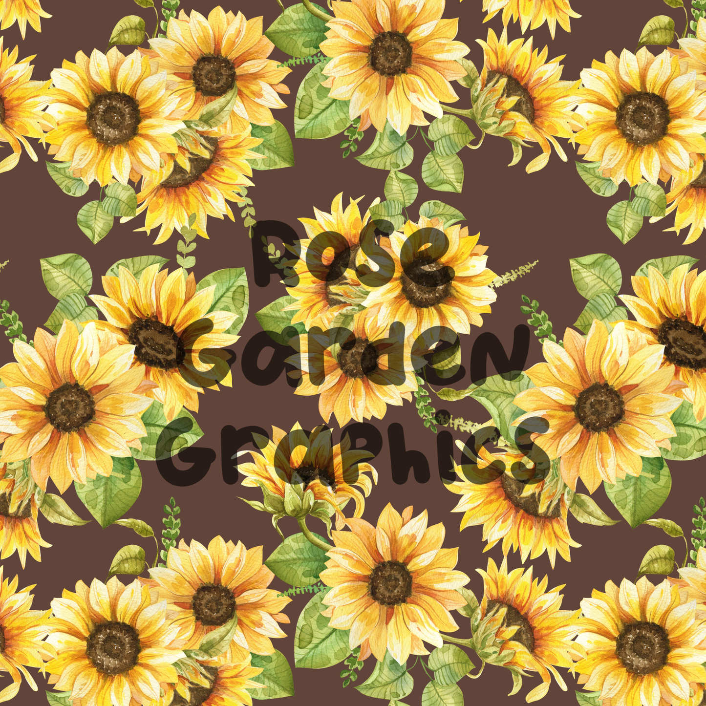 Sunflowers on Solids Seamless Image Collection