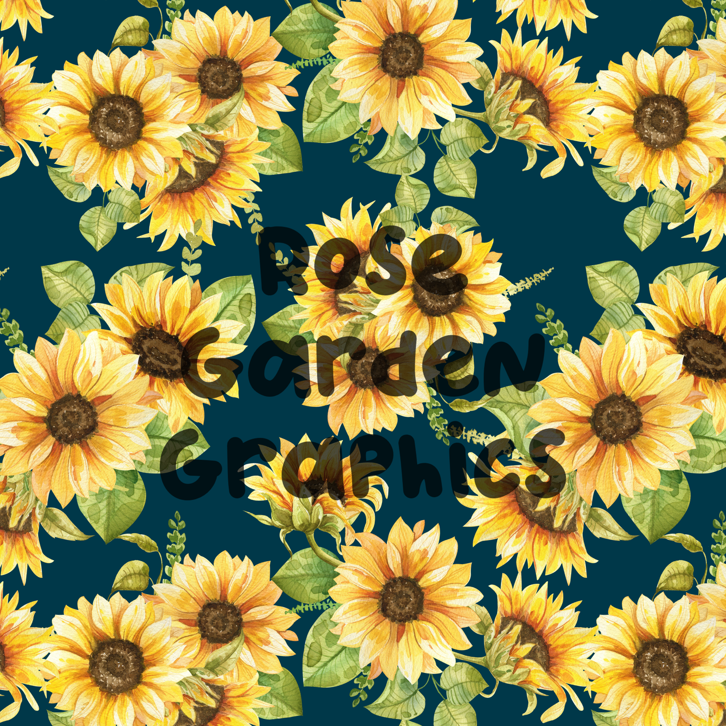 Sunflowers on Solids Seamless Image Collection