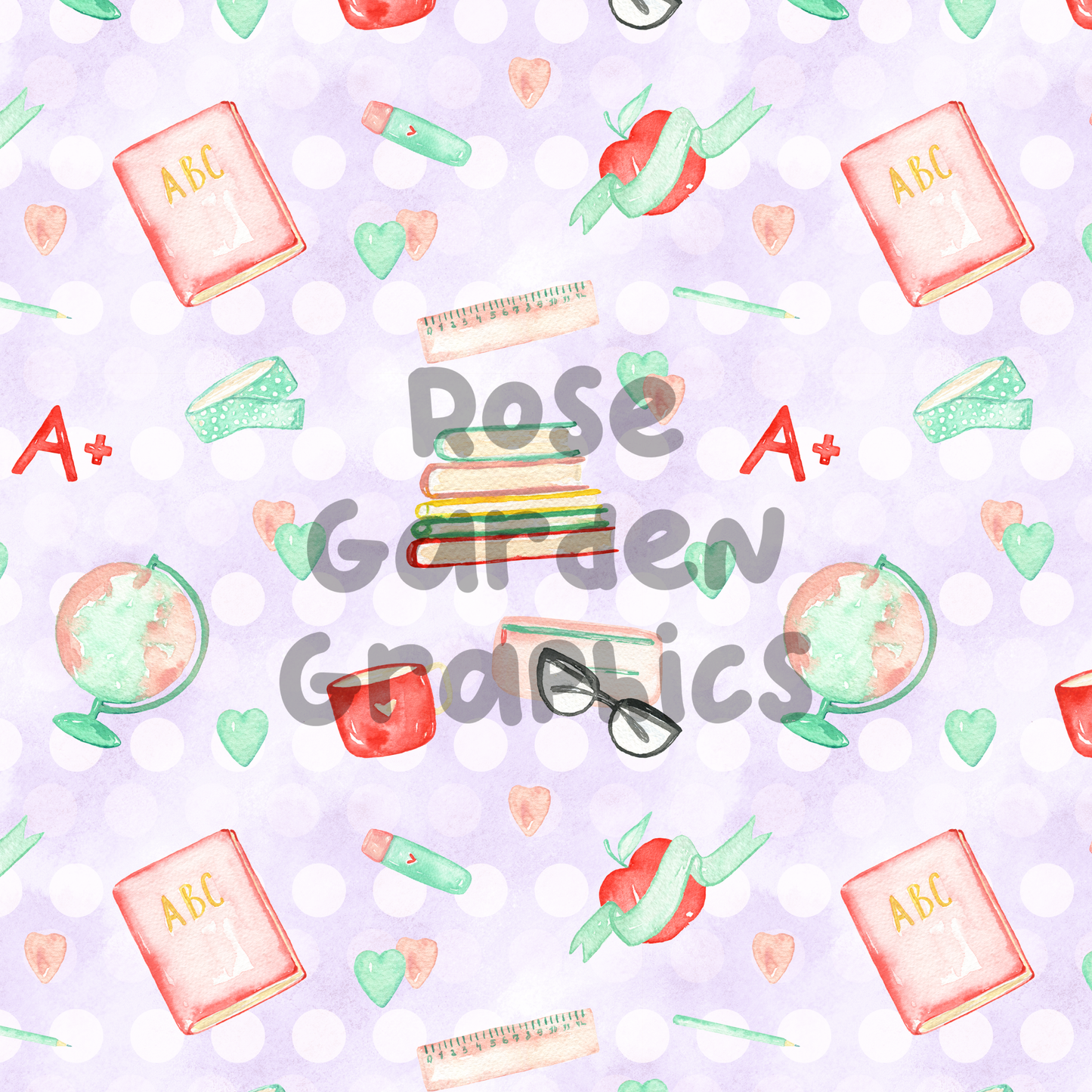 Teacher Heart Seamless Image