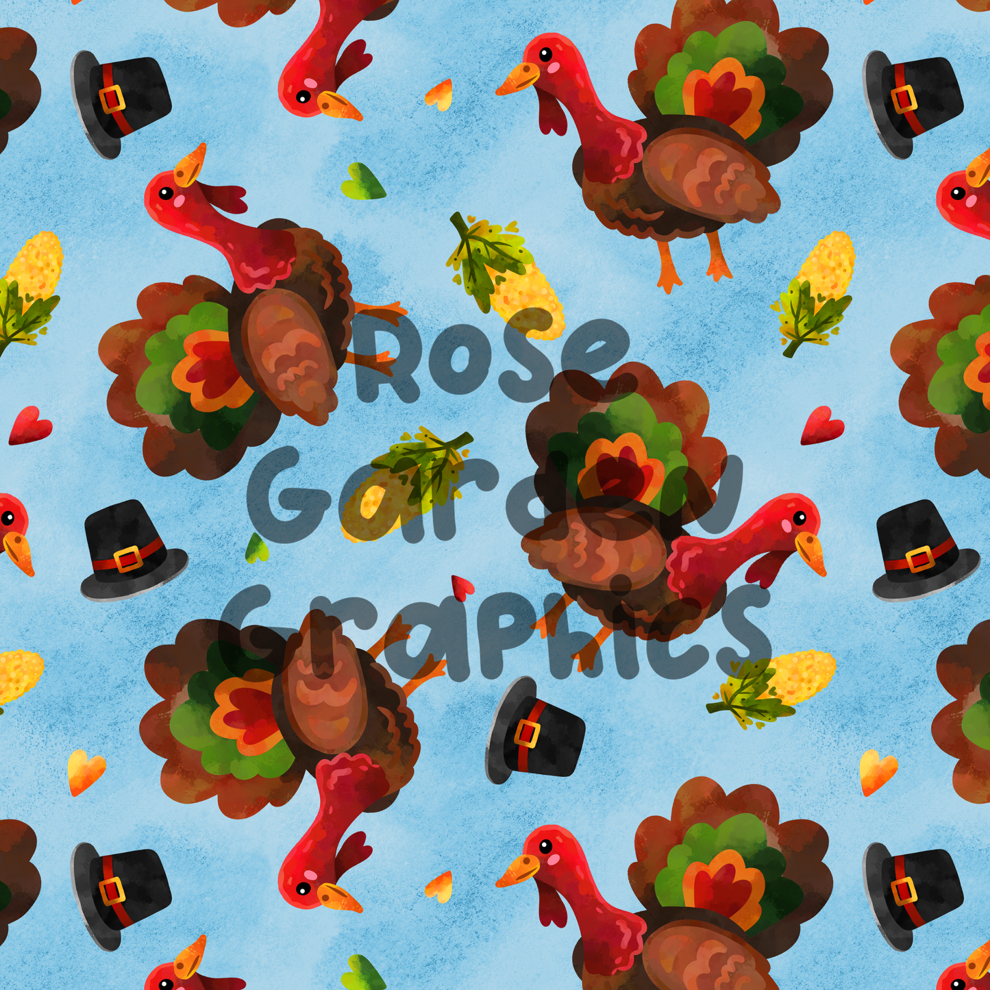 Thanksgiving Turkey Seamless Image