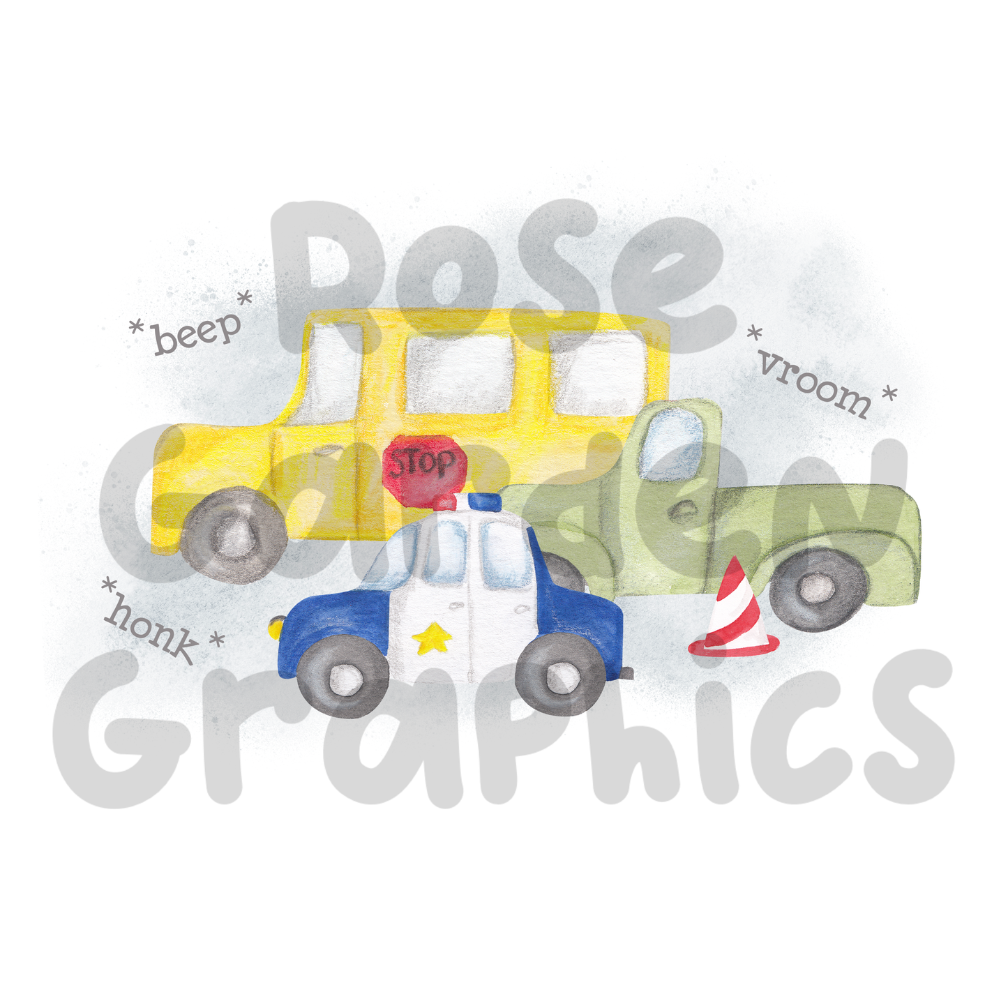 Transportation Watercolor PNG