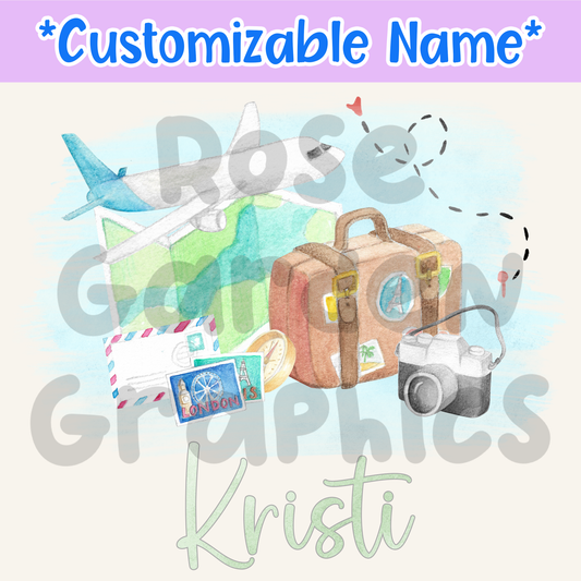Travel Custom Name PNG ($5 per name file)