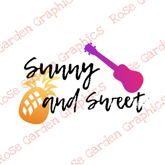 Tropical Pineapple “Sunny and Sweet” PNG