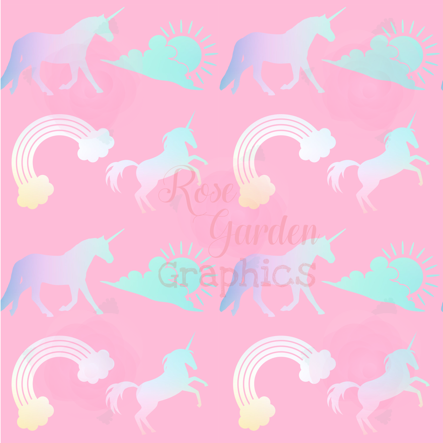 Imagen perfecta de unicornios y arcoíris