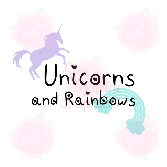 Unicorns and Rainbows PNG