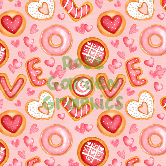 Valentine's Cookies Seamless Image