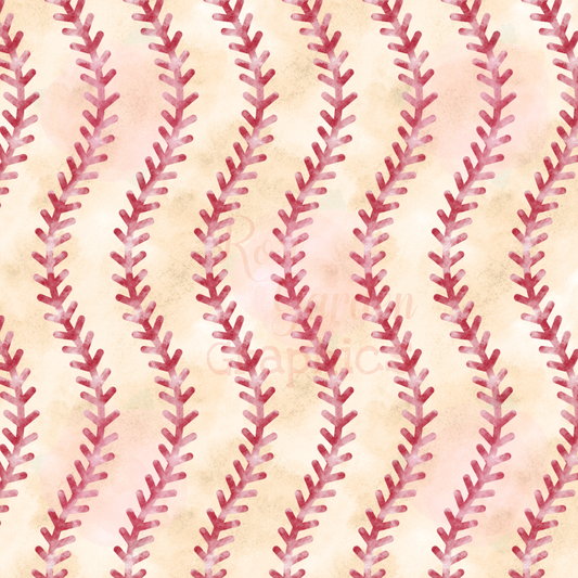 Vintage Baseball Lace Seamless Image