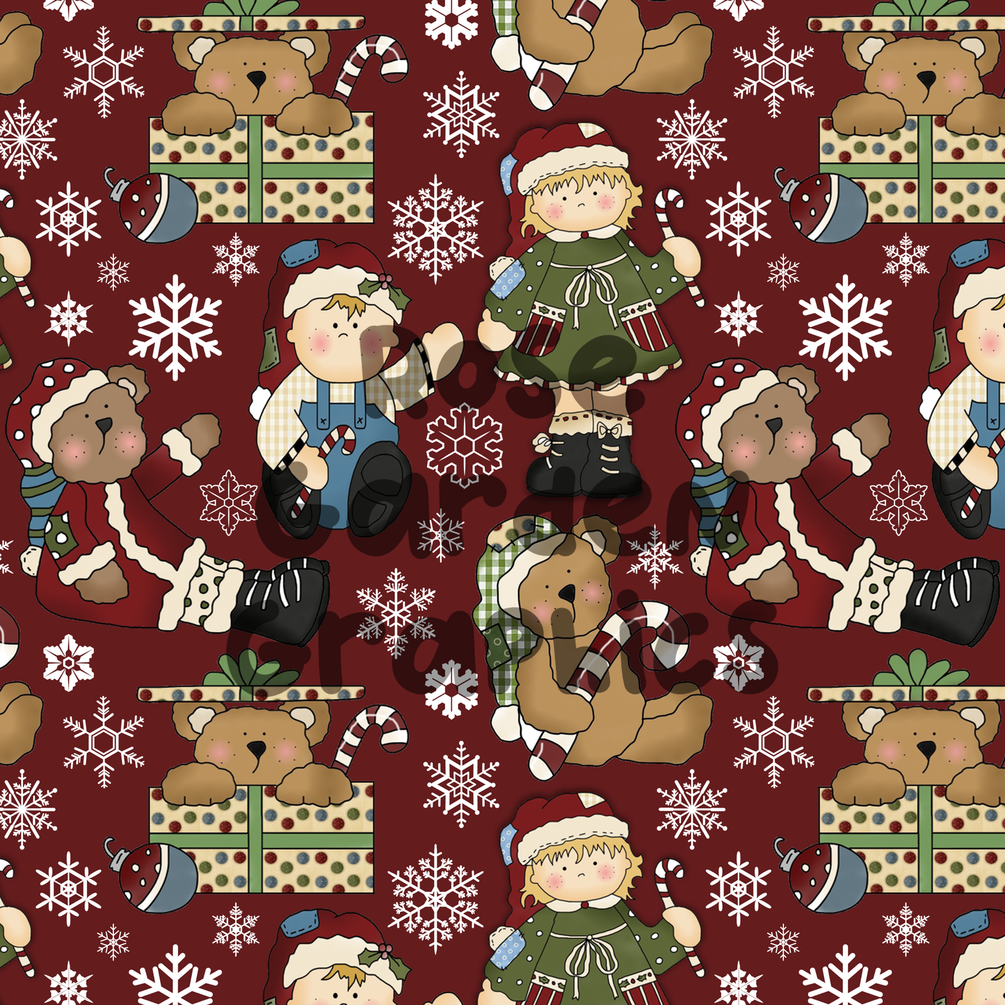 Imagen perfecta de peluches navideños vintage