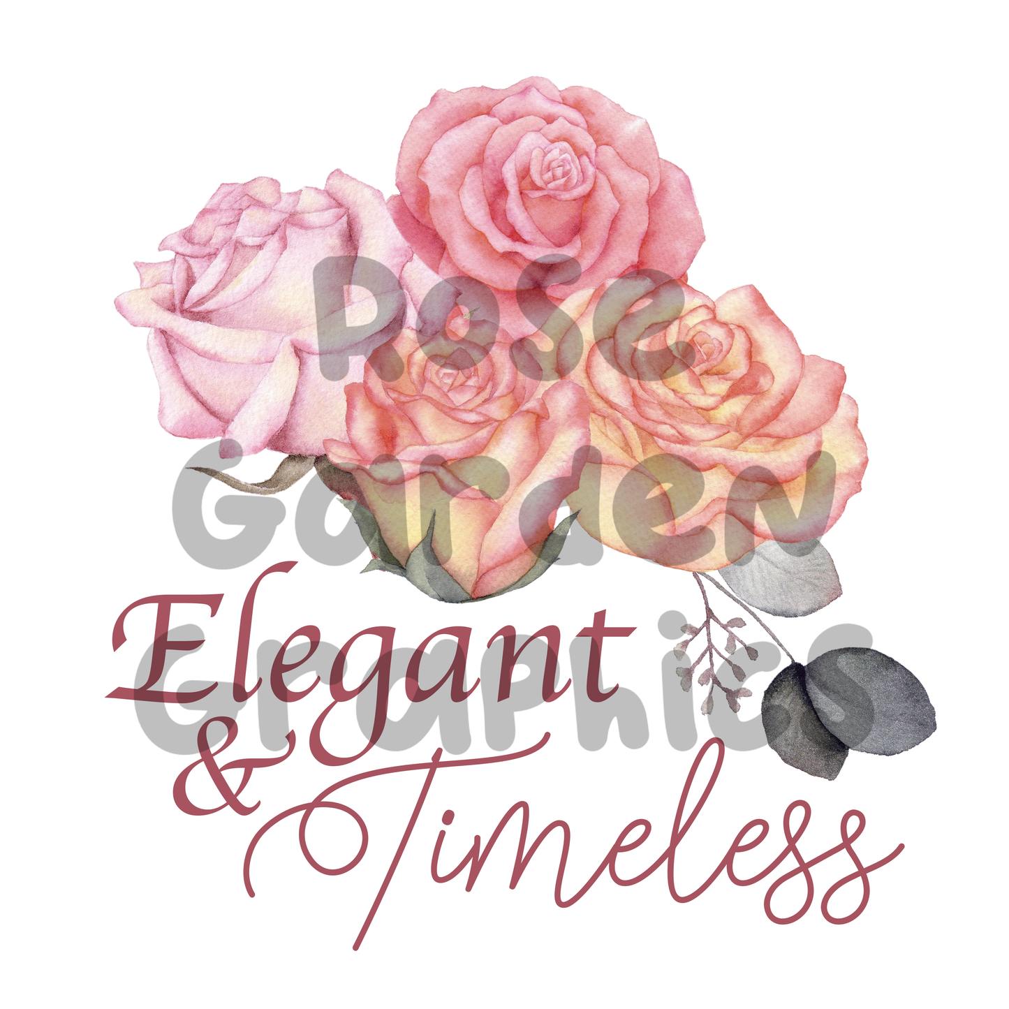 Vintage Roses "Elegant & Timeless" PNG