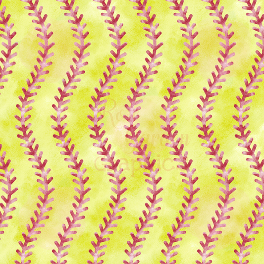 Vintage Softball Lace Seamless Image