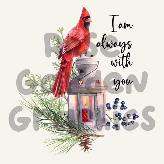 Winter Cardinals "I Am Always with You" PNG