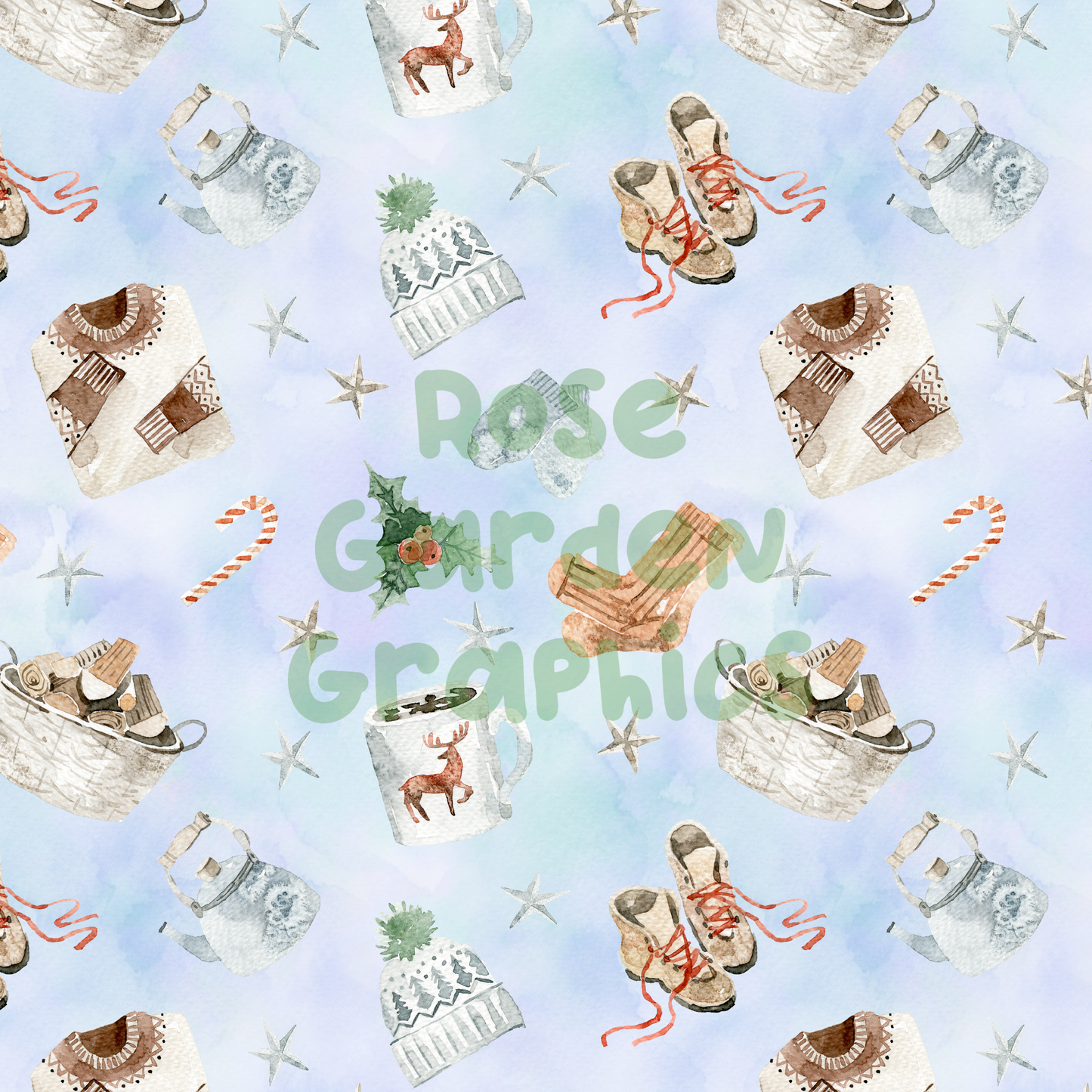 Winter Gear Seamless Image