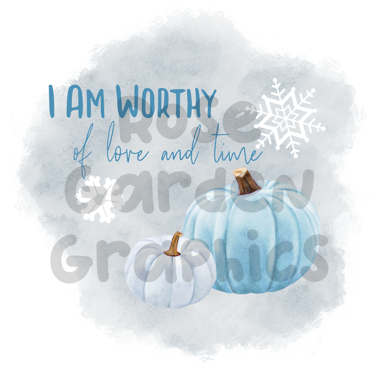 Calabazas de invierno "Soy digno de amor y tiempo" PNG