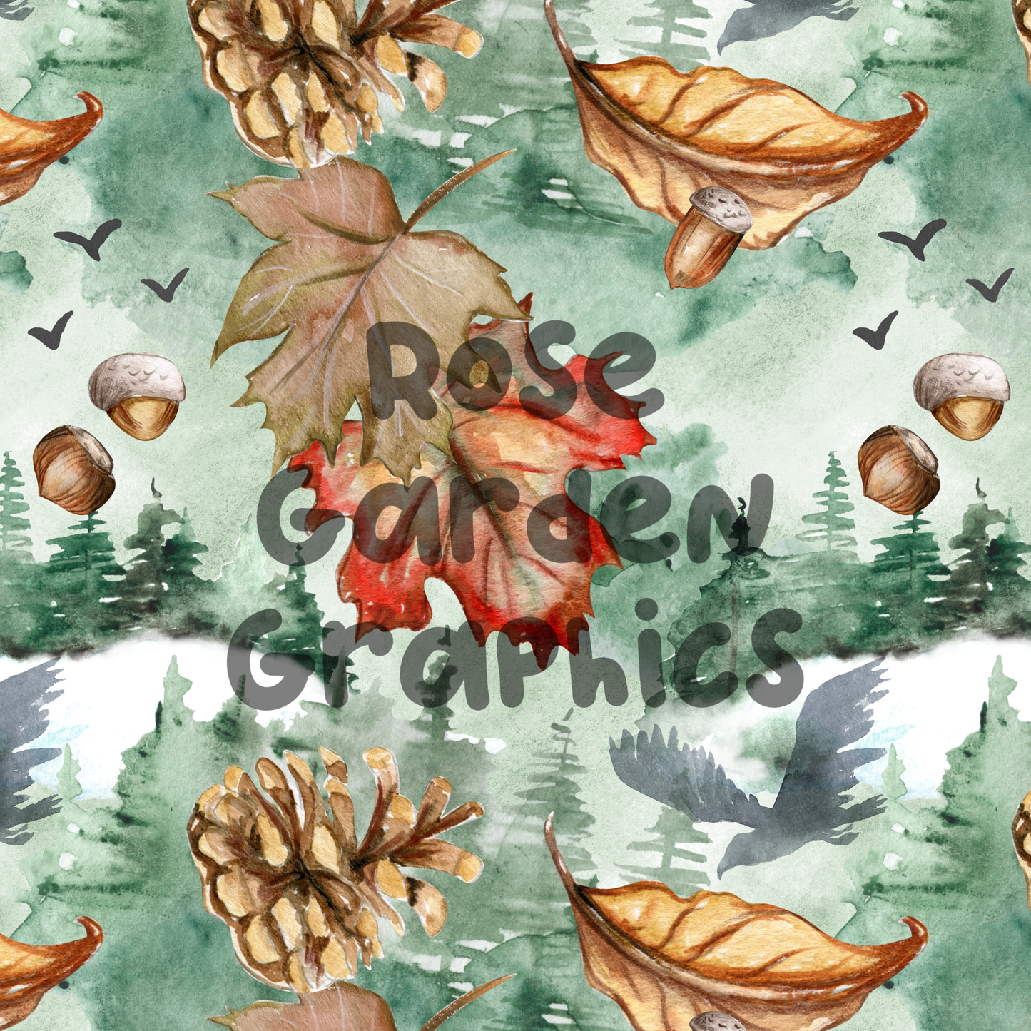 Imagen perfecta de acuarela de bosque