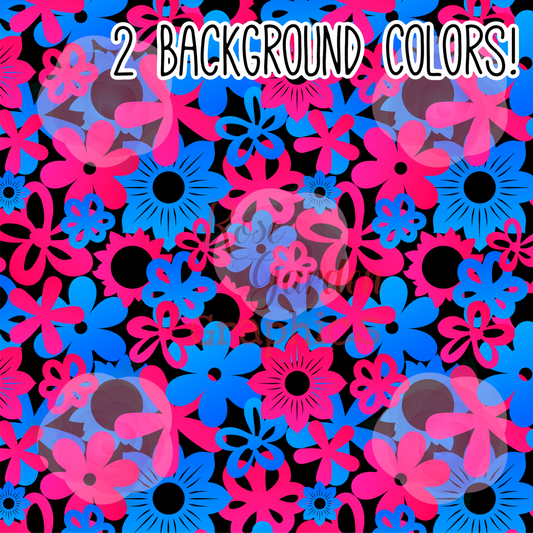 Gradient Floral Seamless Image