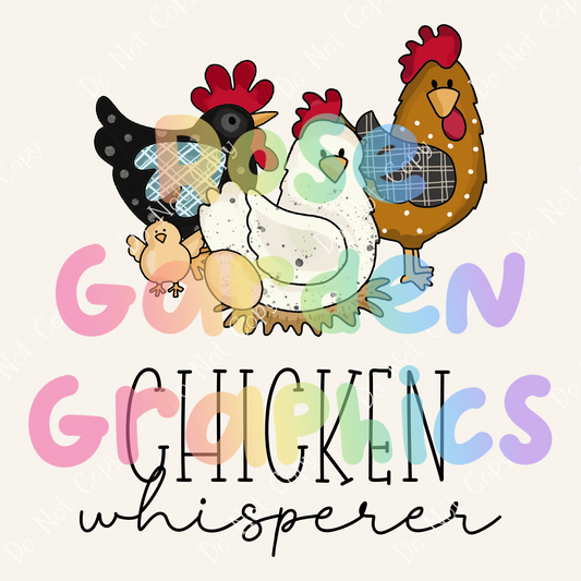 Textile Chickens "Chicken Whisperer" PNG