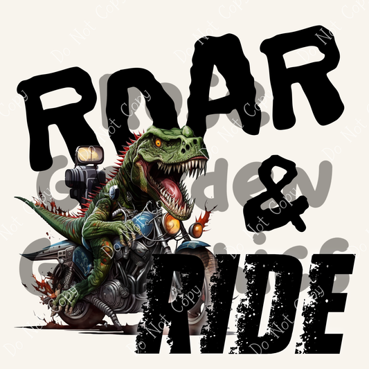 Biker Dinos "Roar & Ride" PNG