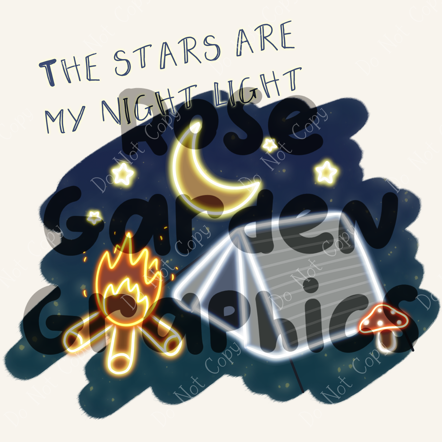 Glow Camping "The Stars are My Night Light" PNG