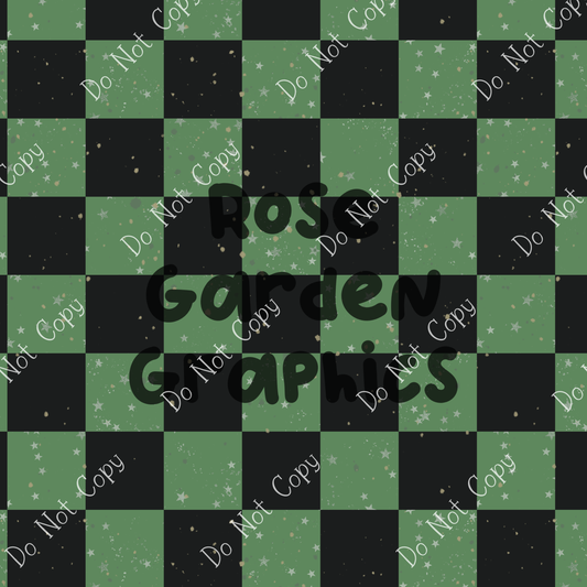 Cool Skulls Coordinate Checkers Seamless Image